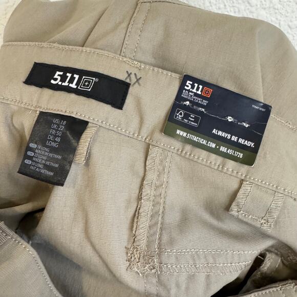 5.11 Tactical Womens 18 Long ABR Pro Pants Tan NWT - Picture 5 of 6